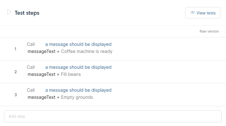 Hiptest action word calls