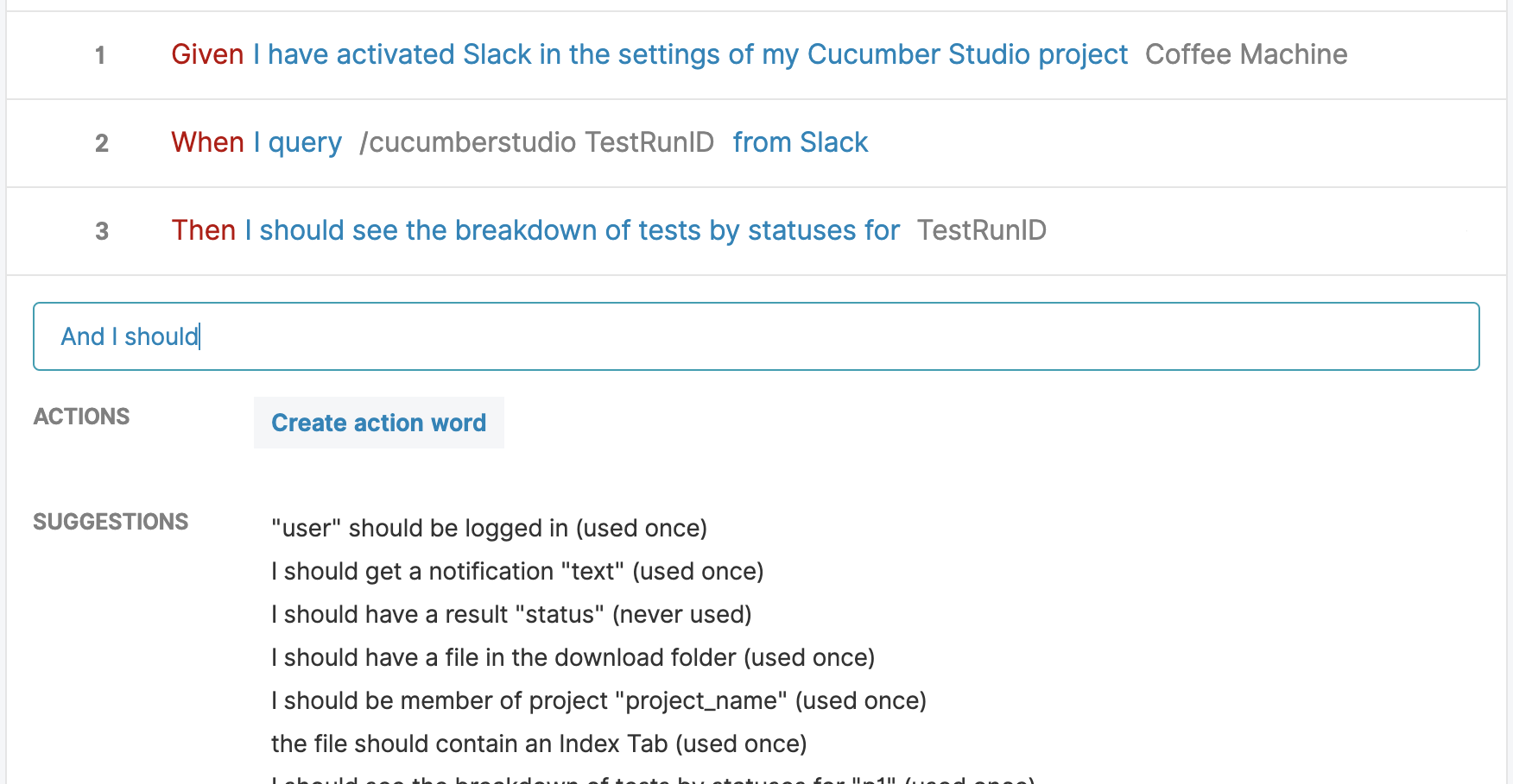Define your idea with CucumberStudio