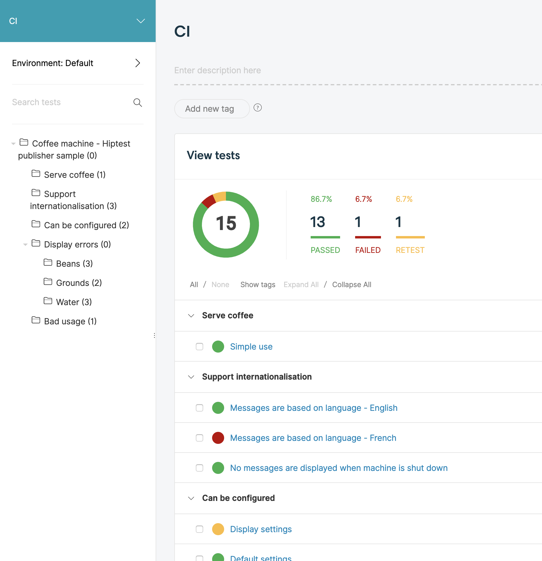 Test your code with CucumberStudio
