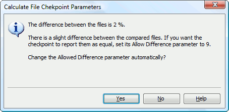 Adjusting file checkpoint parameters