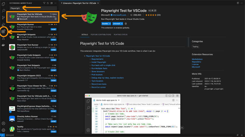 Playwright Test for VSCode - Visual Studio Marketplace