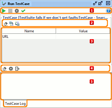 Run TestCase window