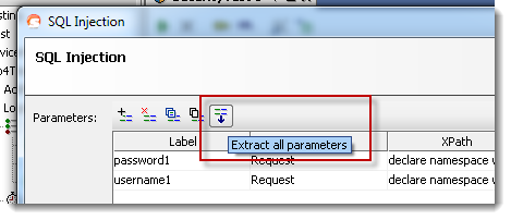 Extract Parameters button