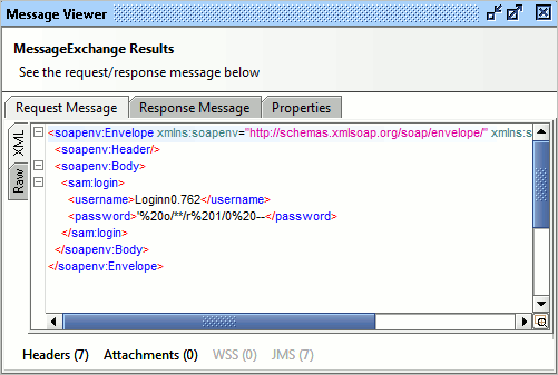 Security message log