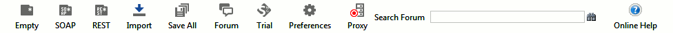 Main Window Toolbar