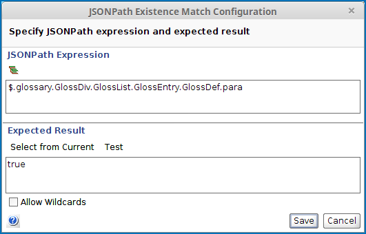 JsonPath Existence Match