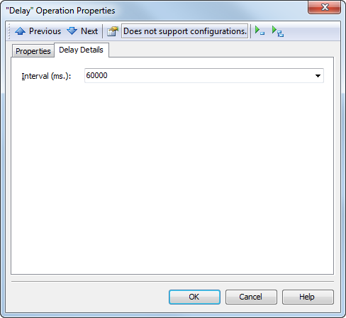 The Delay operation properties