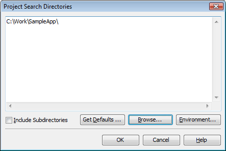 Figure 5. Specifying the Path to the Profiled Application Source Code