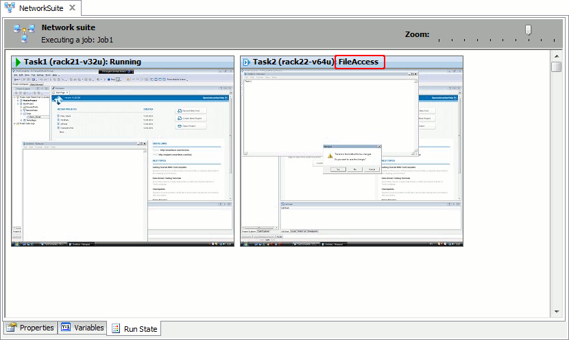 Run State page synchronization event