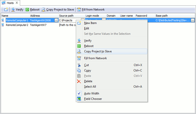 Copying projects