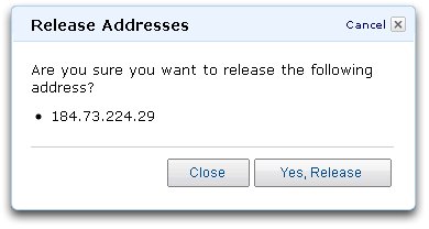 Confirming the address releasing