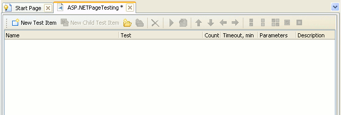 Test Items Page