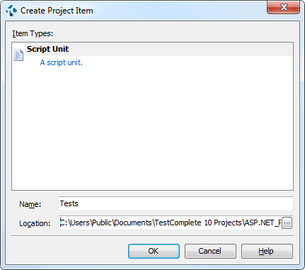 Creating a script unit