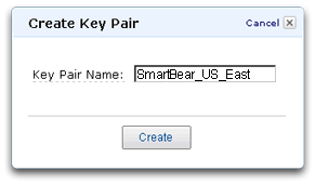 Creating a new Amazon Web Services EC2 key pair
