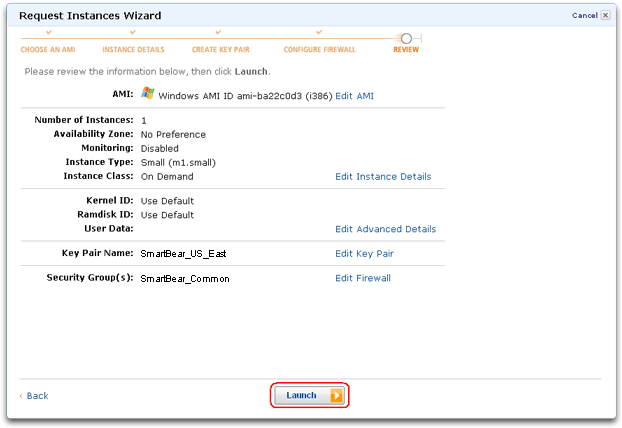 Launching Amazon Web Services EC2 instances