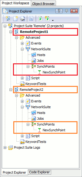 Adding synchpoints to a project