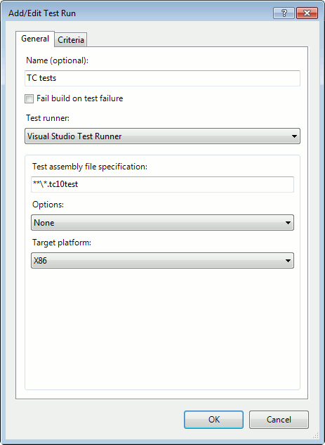 Add/Edit Test Dialog