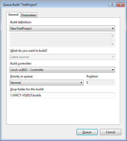 Queue Build Dialog in Visual Studio 2010
